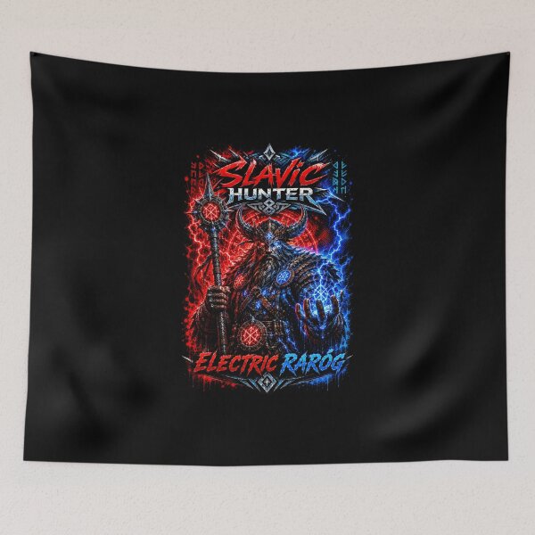 Item preview, Slavic Hunter – Electric Ragnarok Viking God | Norse Mythology designed and sold by Bizon2910.