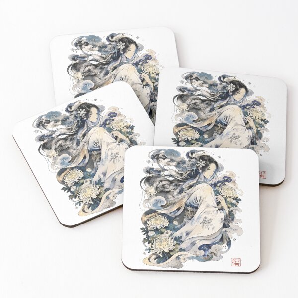 Item preview, Yuki Onna – Japanese Snow Woman Yokai Winter Spirit Art designed and sold by kaxymax.