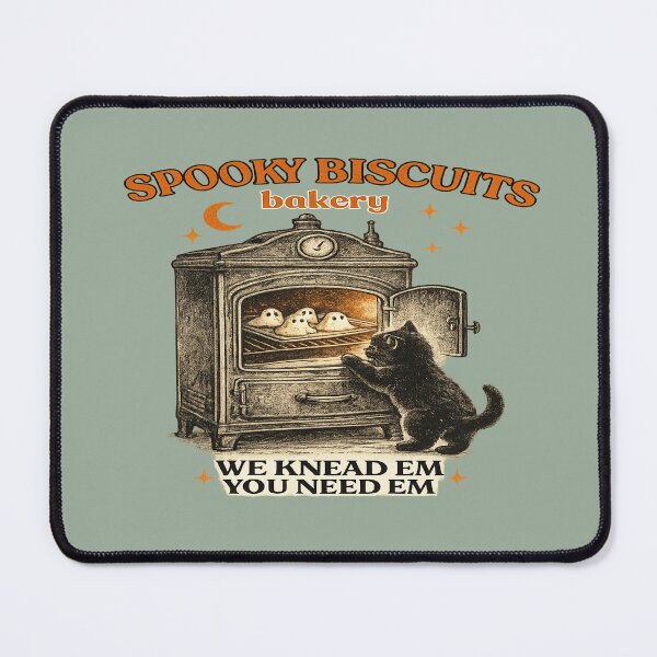 Item preview, Spooky Biscuits for Black Cat Bakery Fans designed and sold by POD DYNASTY | Original Print On Demand T-Shirt Graphics.