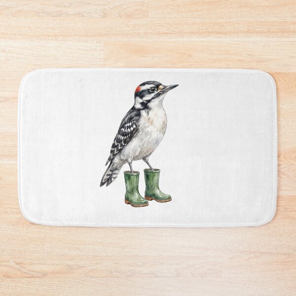 Item preview, Downy Woodpecker Green Boots designed and sold by Roy & Tiffany.