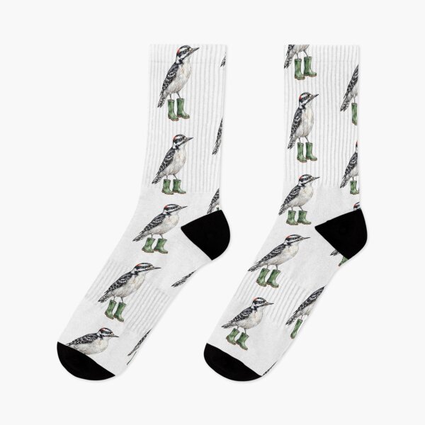 Item preview, Downy Woodpecker Green Boots designed and sold by Roy & Tiffany.