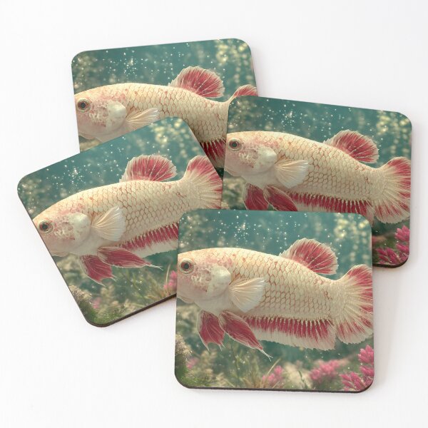Item preview, White betta designed and sold by ScienceRex.