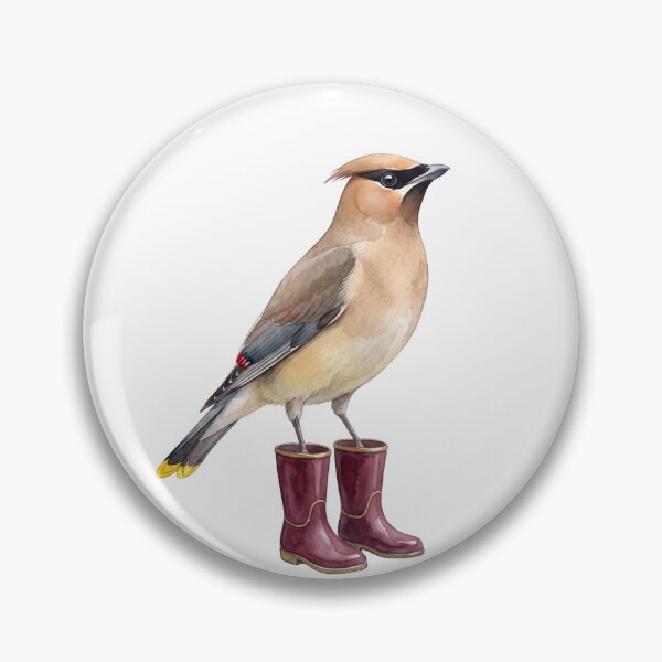 Item preview, Cedar Waxwing Maroon Boots designed and sold by Roy & Tiffany.