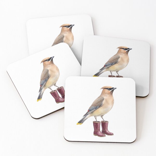 Item preview, Cedar Waxwing Maroon Boots designed and sold by Roy & Tiffany.