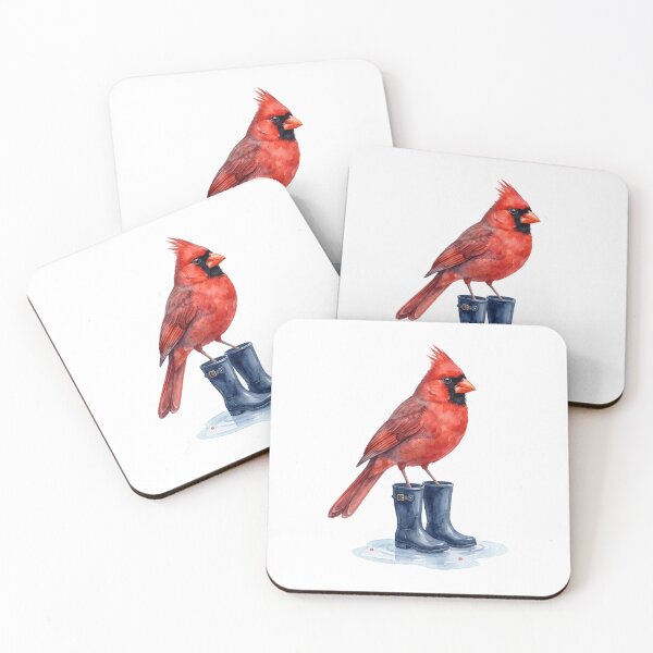 Item preview, Northern Cardinal Dark Boots designed and sold by Roy & Tiffany.