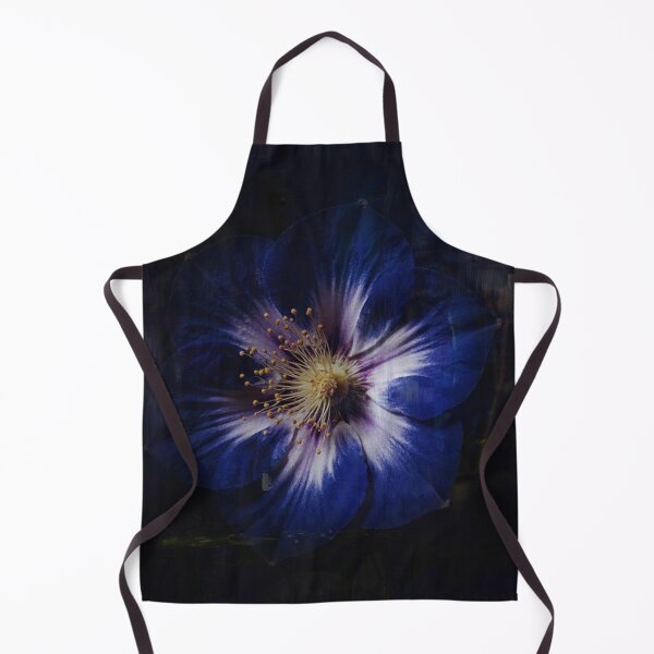 Item preview, Moody Sapphire Blue Flower Oil Painting Aesthetic designed and sold by WitchyBotanicaArt.
