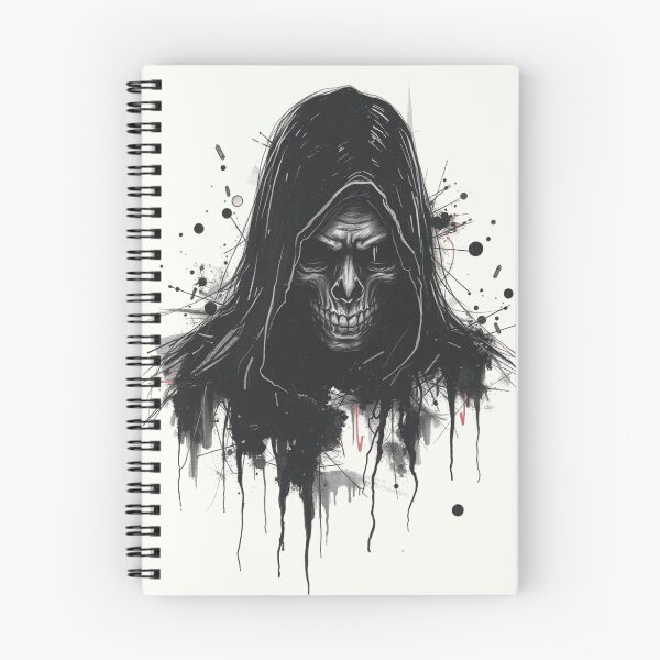 Item preview, Dark Grunge Hooded Grim Reaper Sketch designed and sold by ERODED SELF.