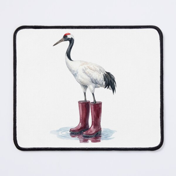 Item preview, Red Crowned Crane Boots designed and sold by Roy & Tiffany.