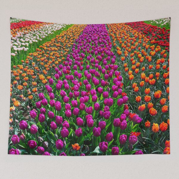 Item preview, Colorful tapestry of tulip fields springtime floral blossom color fine art photograph designed and sold by Jéanpaul  Ferro.
