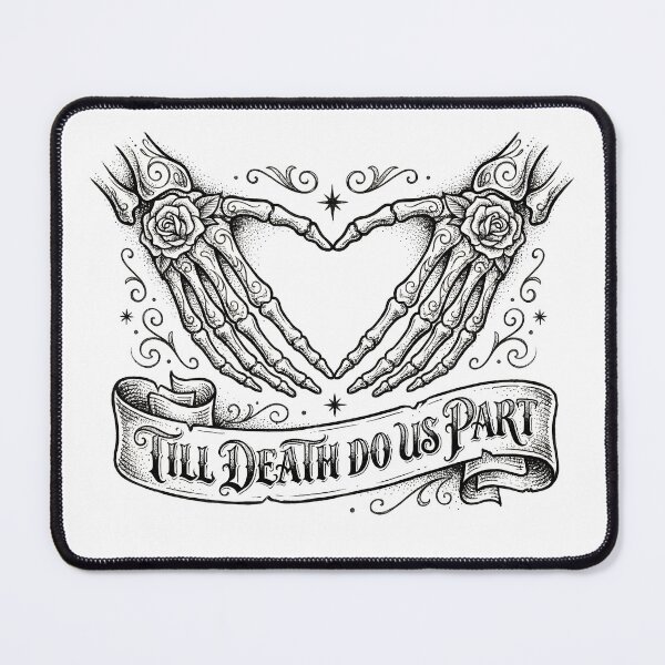 Item preview, Till Death Do Us Part Skeleton Hands Heart designed and sold by BobbyTee Merch.
