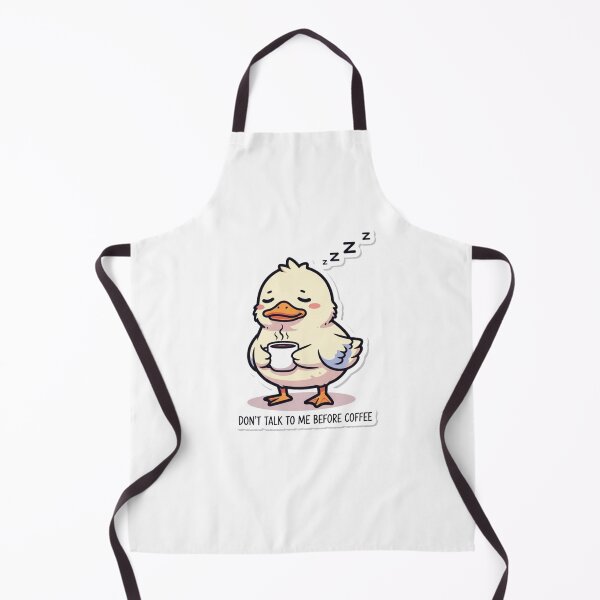 Item preview, Cute Sleepy Duck Coffee Sticker | Kawaii Duck with Coffee Mug | Don't Talk to Me Before Coffee designed and sold by MMK1SHOP.