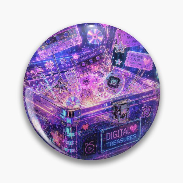 Item preview, Y2K Digital Treasure Box Sticker designed and sold by blossomfun.