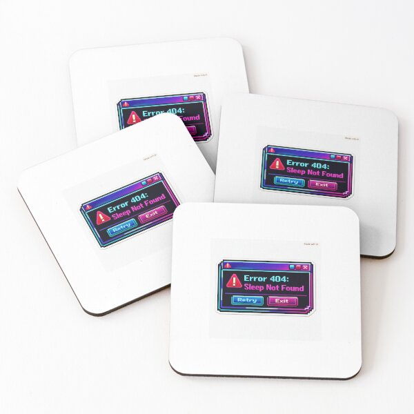 Item preview, Error 404 Sleep Not Found - Retro Pixel Art Vaporwave Cyberpunk Sticker designed and sold by synthesisnft.