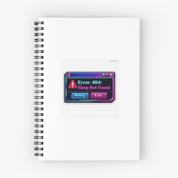 Item preview, Error 404 Sleep Not Found - Retro Pixel Art Vaporwave Cyberpunk Sticker designed and sold by synthesisnft.