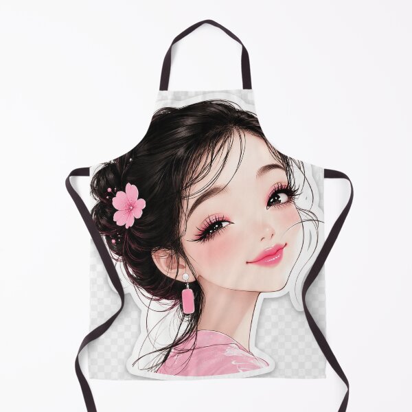 Item preview, Cute Pink Anime Girl Portrait Sticker designed and sold by Arts121.