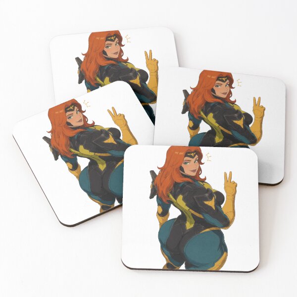 Item preview, Retro Superheroine Pin Up – Redhead Comic Cartoon Glamour designed and sold by  Hollow Moon Studios..