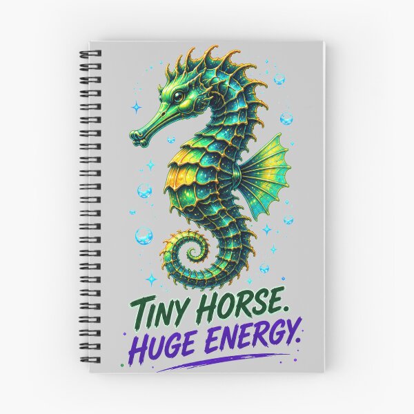 Item preview, Tiny Horse Huge Energy Seahorse – Funny Ocean Lover Cute Sea Creature T-Shirt designed and sold by NAJURE.