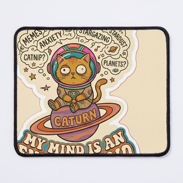 Item preview, My Mind Is An Endless Void Retro Space Cat designed and sold by Groovy Nest.