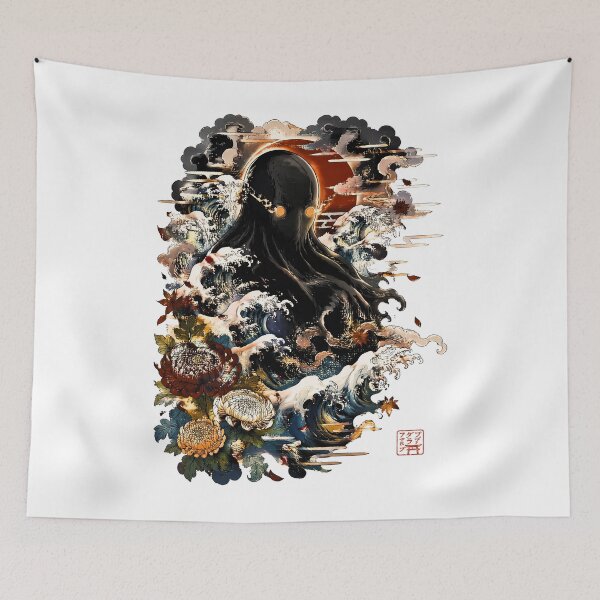 Item preview, Umibōzu – Japanese Sea Yokai Ocean Spirit Dark Fantasy Art designed and sold by kaxymax.