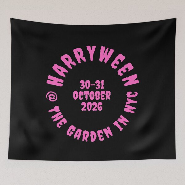 Item preview, Pink Circular Spooky Halloween Concert Typography designed and sold by eMKa82.