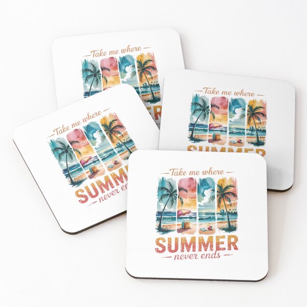 Item preview, Summer Never Ends - Retro Tropical Beach Graphic designed and sold by Velouria Universe.