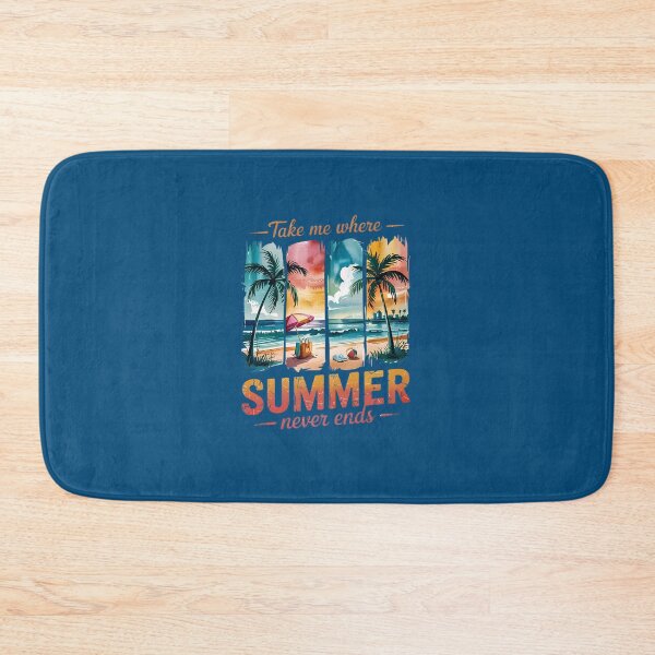 Item preview, Summer Never Ends - Retro Tropical Beach Graphic designed and sold by Velouria Universe.