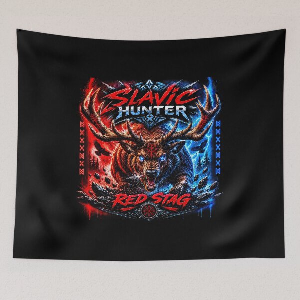 Item preview, Slavic Hunter – Red Stag Antlered Beast | Nordic Forest Warrior designed and sold by Bizon2910.