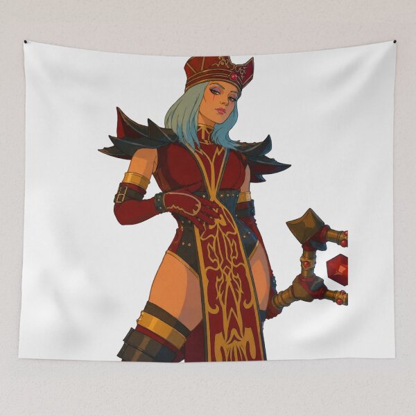 Item preview, Fantasy Mage Pin Up Girl – Retro Cartoon Sorceress Queen designed and sold by  Hollow Moon Studios..