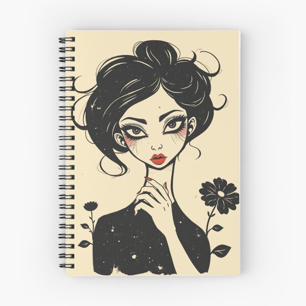 Item preview, Gothic Indie E Girl Portrait Sketch designed and sold by ERODED SELF.