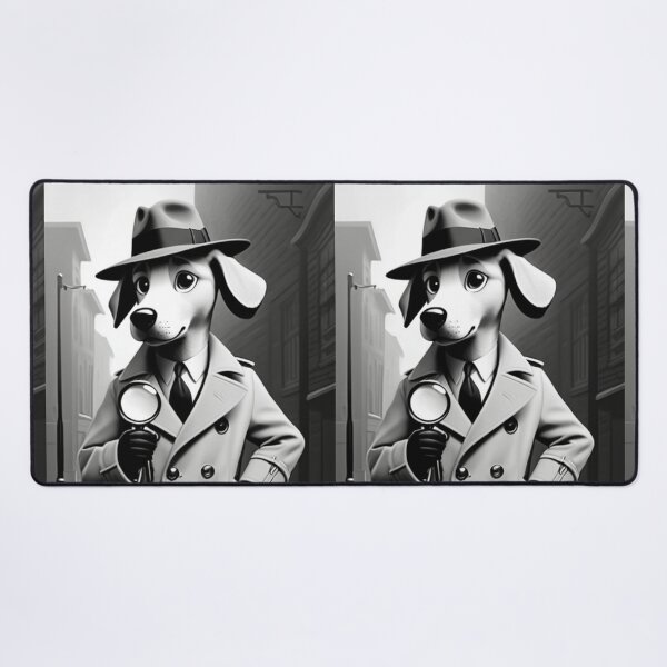 Item preview, Illustration - Stylized Investigator Dog, Homage to Classic Police Cinema designed and sold by World-Pets.