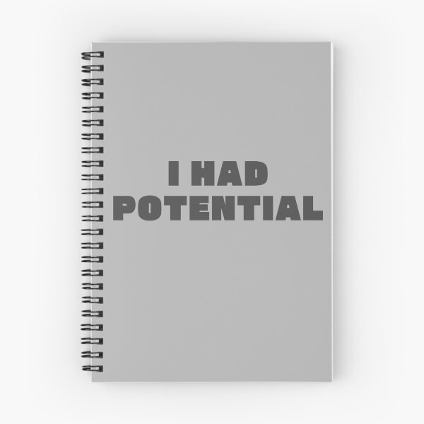 Item preview, I Had Potential Relatable Bold Black Typography Quote designed and sold by eMKa82.