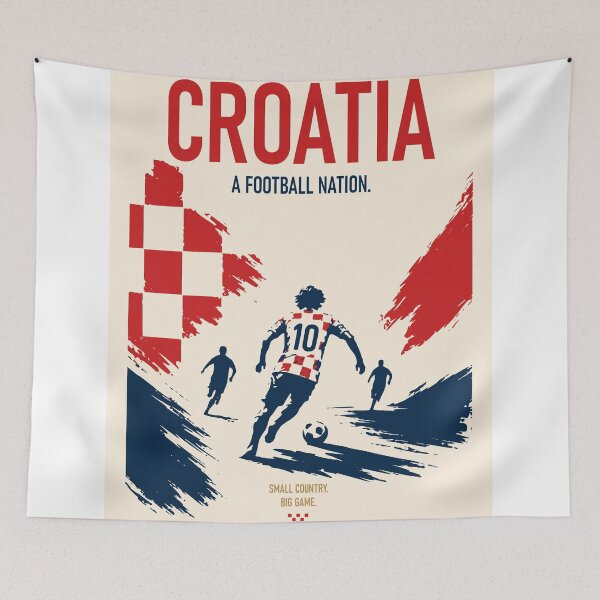 Item preview, Croatia Football  Art | Number 10 Soccer Print | Croatian Football Nation Print | Small Country Big Game Sports Art designed and sold by Studio pod Burom.