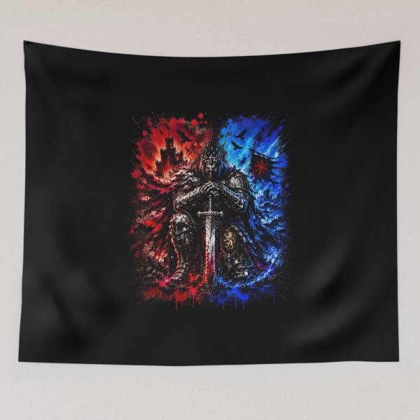 Item preview, Slavic Hunter – Dark Knight | Medieval Warrior Red & Blue designed and sold by Bizon2910.