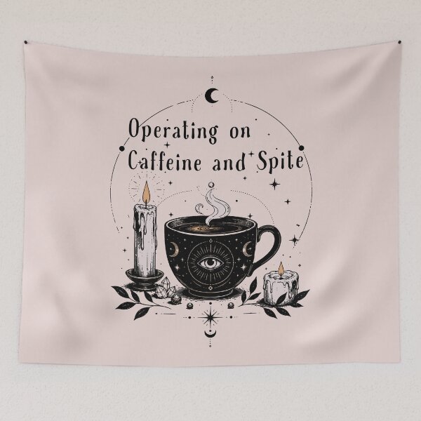 Item preview, Operating on Caffeine and Spite – Mystical Coffee Witch Aesthetic designed and sold by witchlingart.