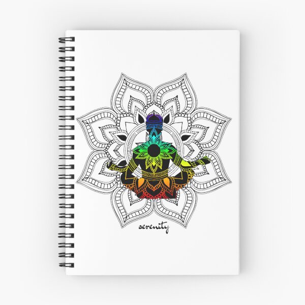 Item preview, Serenity Chakra Mandala - Male Figure in Lotus Pose designed and sold by TheThankfulTyne.
