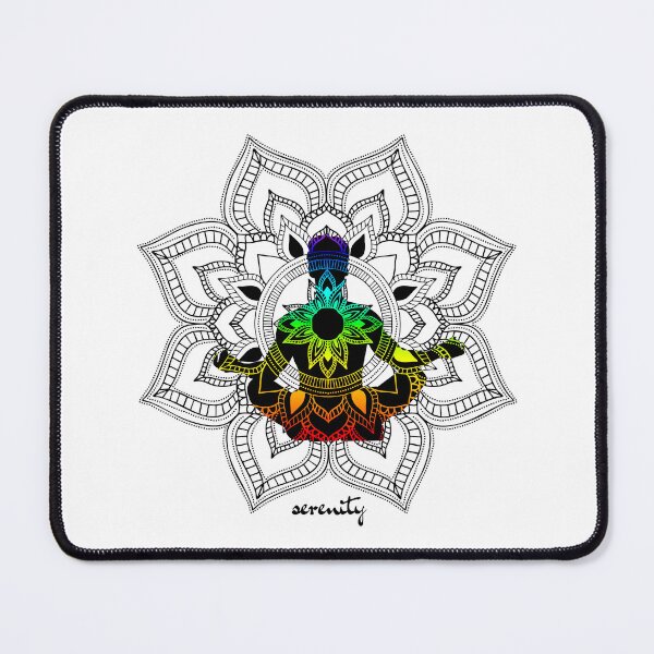 Item preview, Serenity Chakra Mandala - Male Figure in Lotus Pose designed and sold by TheThankfulTyne.
