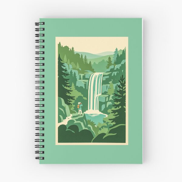 Item preview, Waterfall Forest Landscape Hiker Adventure View designed and sold by hattie's.