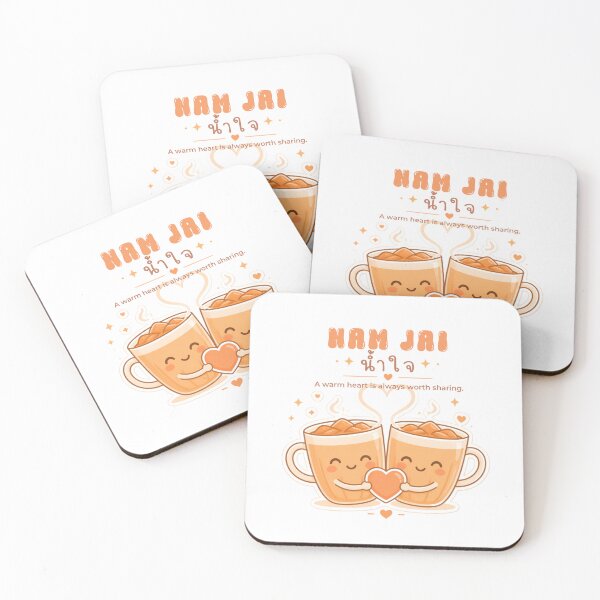 Item preview, Nam Jai | Share a Cup of Kindness – Thai Tea Illustration Thai Design | Soft Thailand™ designed and sold by CosmicQuietStudio.