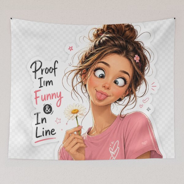 Item preview, Proof I’m Funny & In Line Funny Girl Sticker designed and sold by Arts121.