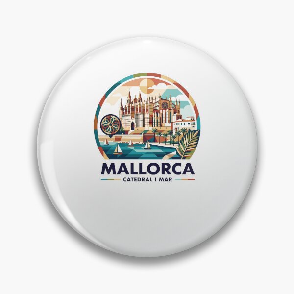 Item preview, Mallorca Spain Travel Souvenir - La Seu Cathedral & Mediterranean Coast Art designed and sold by OzzFrequency.