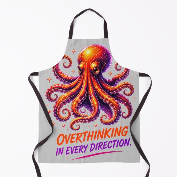 Item preview, Overthinking in Every Direction Funny Octopus – Cute Overthinker Anxiety Humor T-Shirt designed and sold by NAJURE.