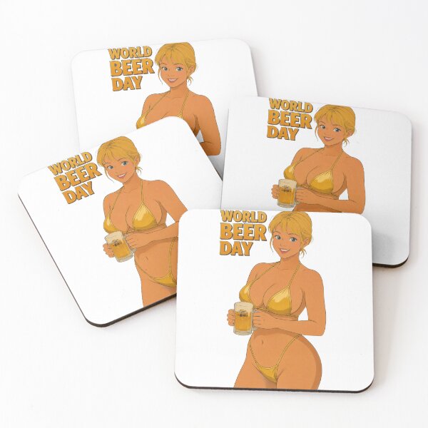 Item preview, World Beer Day Pin Up Girl – Retro Cartoon Beer Babe designed and sold by  Hollow Moon Studios..