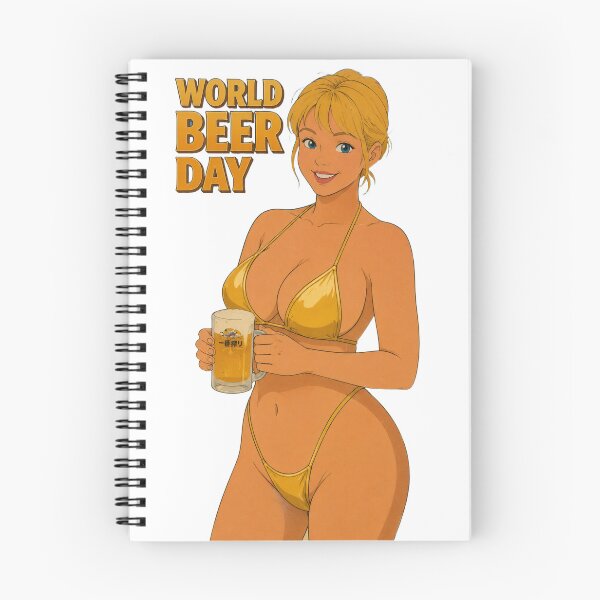 Item preview, World Beer Day Pin Up Girl – Retro Cartoon Beer Babe designed and sold by  Hollow Moon Studios..
