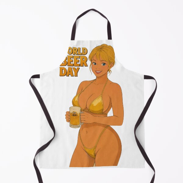 Item preview, World Beer Day Pin Up Girl – Retro Cartoon Beer Babe designed and sold by Hollow Moon Studios..
