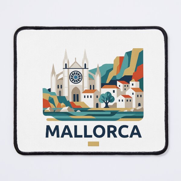 Item preview, Mallorca Spain Travel Souvenir - La Seu Cathedral & Mediterranean Coast Art designed and sold by OzzFrequency.