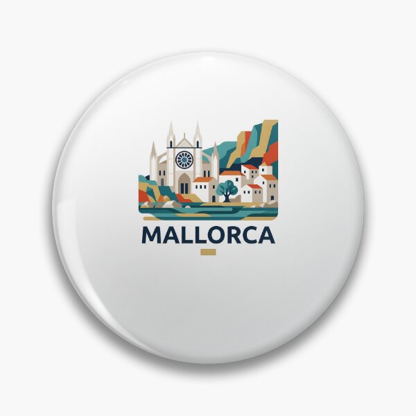 Item preview, Mallorca Spain Travel Souvenir - La Seu Cathedral & Mediterranean Coast Art designed and sold by OzzFrequency.