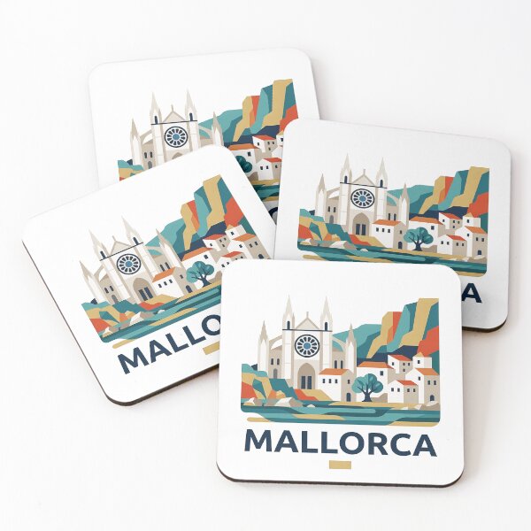 Item preview, Mallorca Spain Travel Souvenir - La Seu Cathedral & Mediterranean Coast Art designed and sold by OzzFrequency.