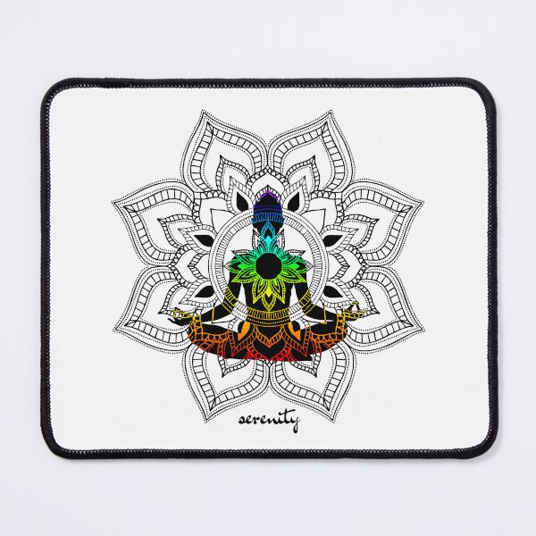 Item preview, Serenity Chakra Mandala - Female Figure in Lotus Pose designed and sold by TheThankfulTyne.