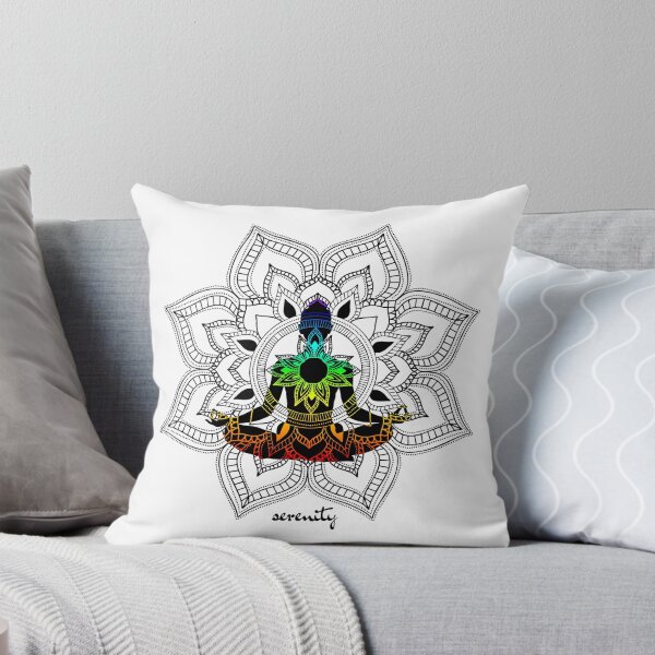 Item preview, Serenity Chakra Mandala - Female Figure in Lotus Pose designed and sold by TheThankfulTyne.