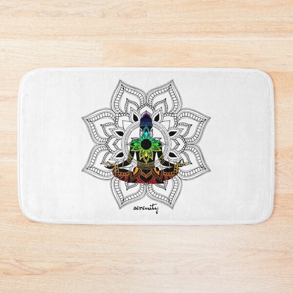 Item preview, Serenity Chakra Mandala - Female Figure in Lotus Pose designed and sold by TheThankfulTyne.
